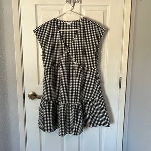 Oversized gingham dress